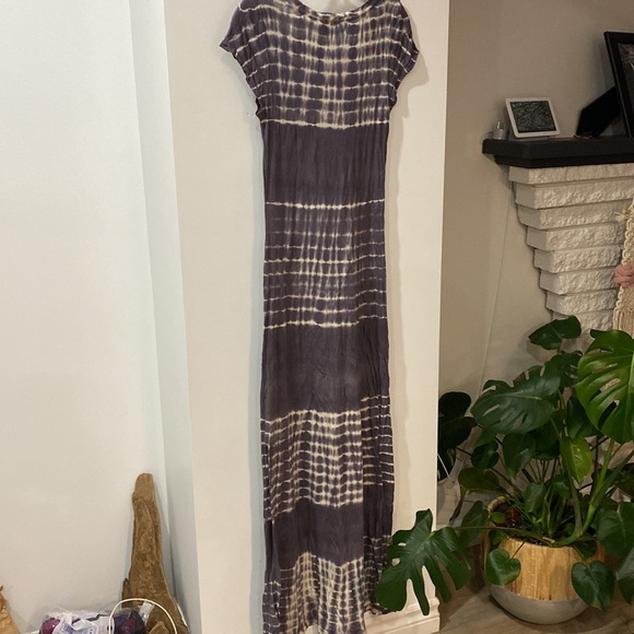 C&C CALIFORNIA tie dye maxi dress tee shirt weight S - Picture 3 of 4